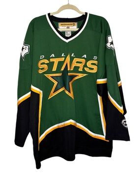 VIntage Koho Dallas Stars Hockey Jersey Men’s Size XL Green Black NHL Official